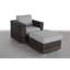 Fauteuil d'appoint rembourré confortable - aucun assemblage requis