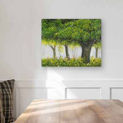 Forest by summer - Contemporary Seasons Metal Print for Home Decor