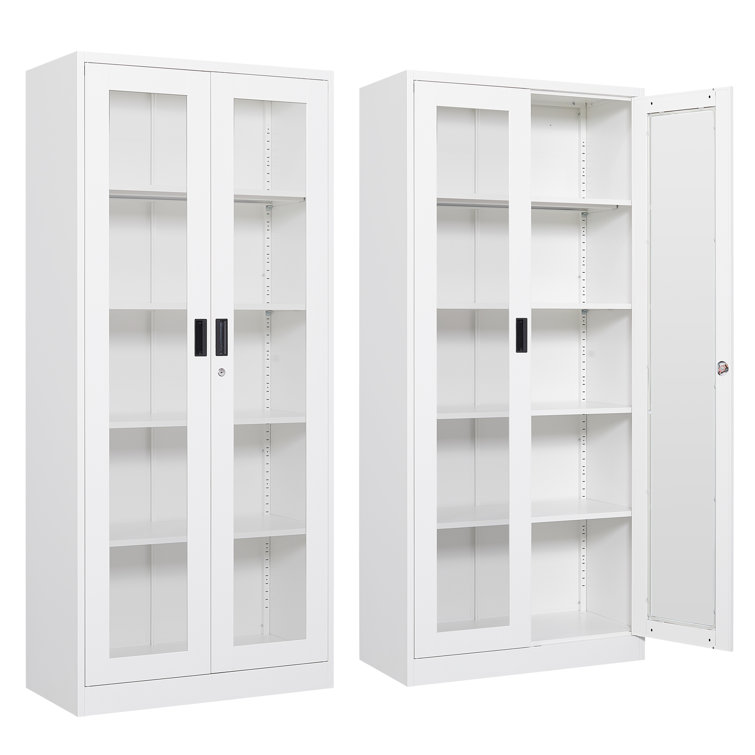Kizzi 5 - Shelf Storage Cabinet Inbox Zero Finish: White