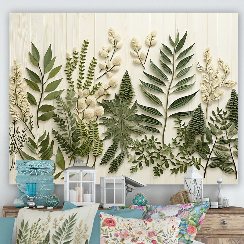 Art sur toile Herbes Chive Symphony 3, H 30 po x l 40 po x P 1,5 po, Toile tendue