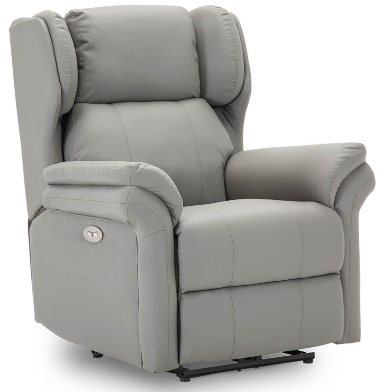 Shropshire 88cm Wide Wing Chair Recliner, Grey