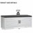 2-Tier Storage Bench, Shoe Bench with Padded Seat Cushion, Entryway Bench with 2 Barn Doors & 2 Adjustable Shelves
