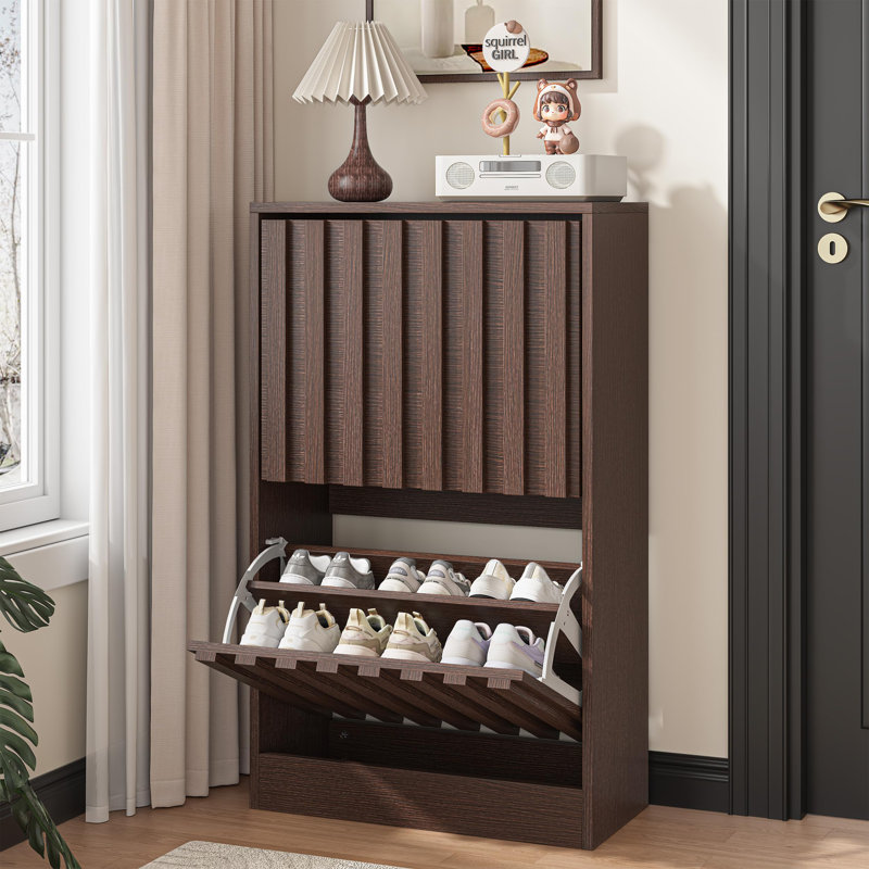 12 Pair Flip Down Shoe Storage