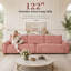 Canapé surdimensionné en chenille de 122 pouces, canapé extra-long à assise profonde avec coussins amovibles garnis de duvet, structure en bois massif, capacité de 1000 livres pour le salon-1378618488