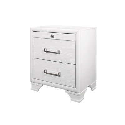 Table de chevet blanche pour la maison - 26,68 po de hauteur, 42,21 lb de poids, bois massif + chambre à coucher de 22 po de hauteur, lb, 18 x 13 5h