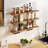 Floating Shelves Set Of 2, 3-Tier Wall Mounted Storage Shelves For Bathroom, Living Room, Bedroom, Kitchen, Rustic Brown And Black, Space-Saving Open Design