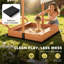 HOMCOM 110cm x 120cm Rectangle Sandbox with Cover