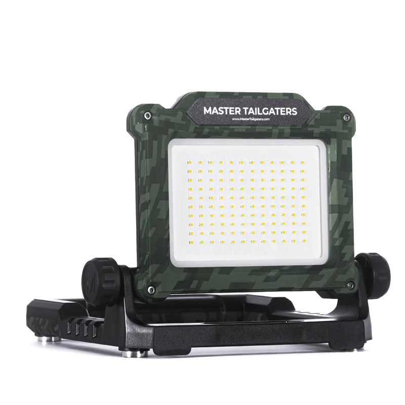 Portable LED Work Flood Light Powered by 18-20v Battery or Wall Plug (3 Brightness Settings)
