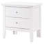 Table de chevet transitionnelle blanche élégante-787805892