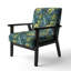 Chaise avec accoudoirs rembourrée Azure and Green