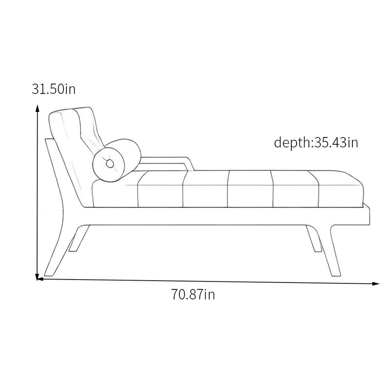 Chaise Longue with Deep Seat