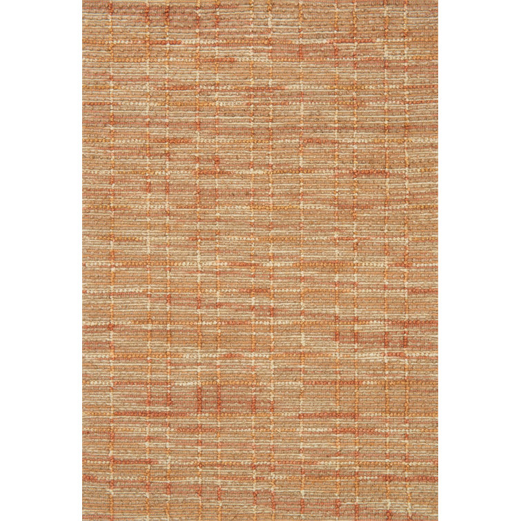 Pangkal Pinang Geometric Handwoven Tangerine Area Rug