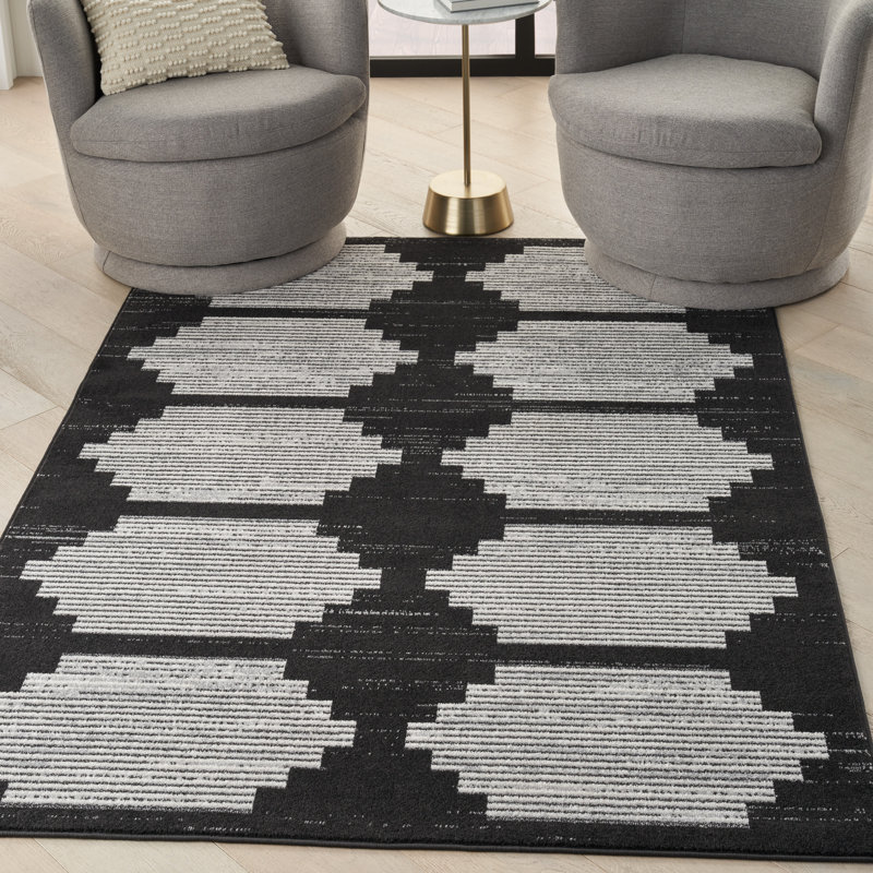 Tapis noir / gris Modern Passion, Rectangle 5 pi 3 po x 7 pi 3 po