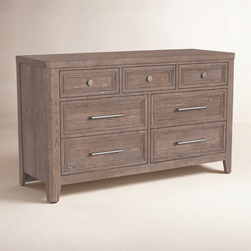 Commode 7 tiroirs Jemma, Brun récolte