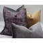 Plum/Silver Metallic Waves Pillow Cover & Insert