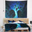 Tapisserie abstraite arbre magique bleu psychédélique-28495797