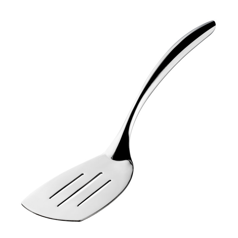 Cuisipro Tempo Slotted Turner, 18/8 Stainless Steel, Spatula, For Cooking, Flipping, 14.75”, 37.5cm