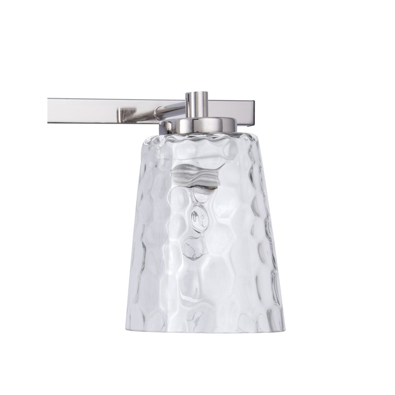 Aimili Modern 3-Light Vanity Light, Nickel/Black