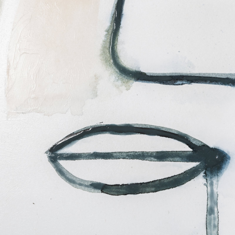 «Masque II» par Victoria Barnes, toile texturée embelli à la main, Masque II