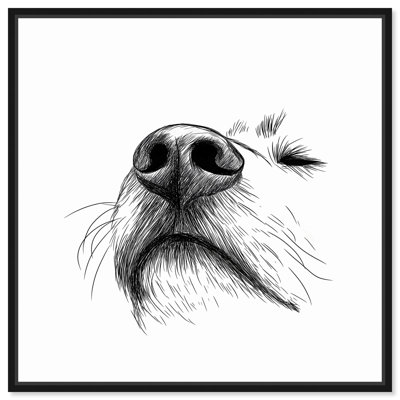 The Nose Knows Canvas Vintage Dog Drawings by Art Remedy