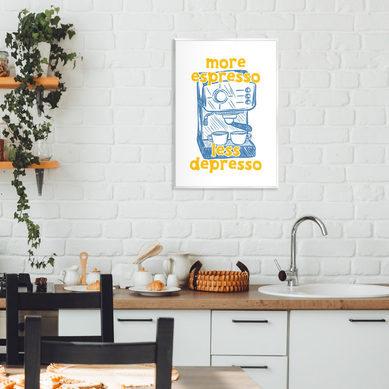 Plaque murale «More Espresso Minimal Coffee» par JJ Design House LLC, H 19 po x l 13 po