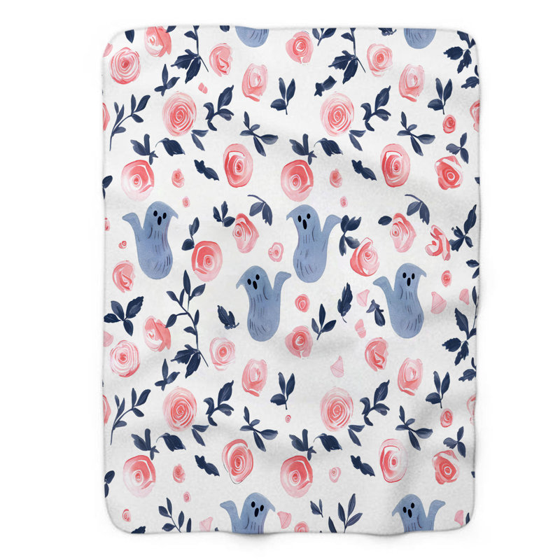 Spectral Blooms - 1 pièce Sherpa Premium Couverture 0145, L 50 po x L 60 po