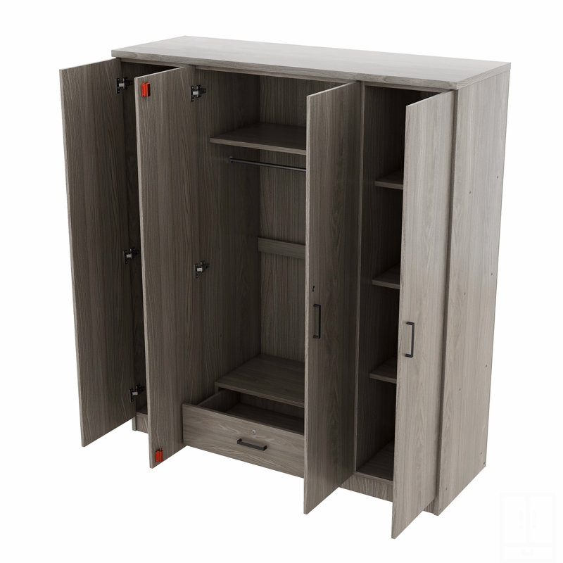 Armoire 4 portes avec 1 tiroir