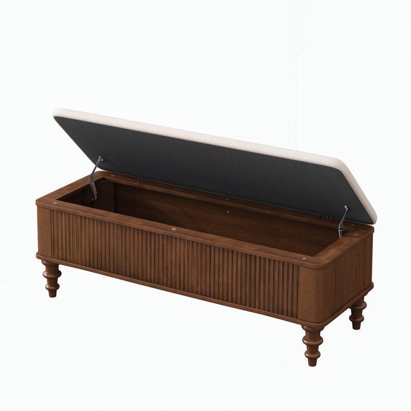 Banc de rangement pour chambre à coucher, Noyer, Walnut