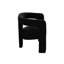 Chaise de salle à manger / d'appoint Scout en tissu noir Boucle