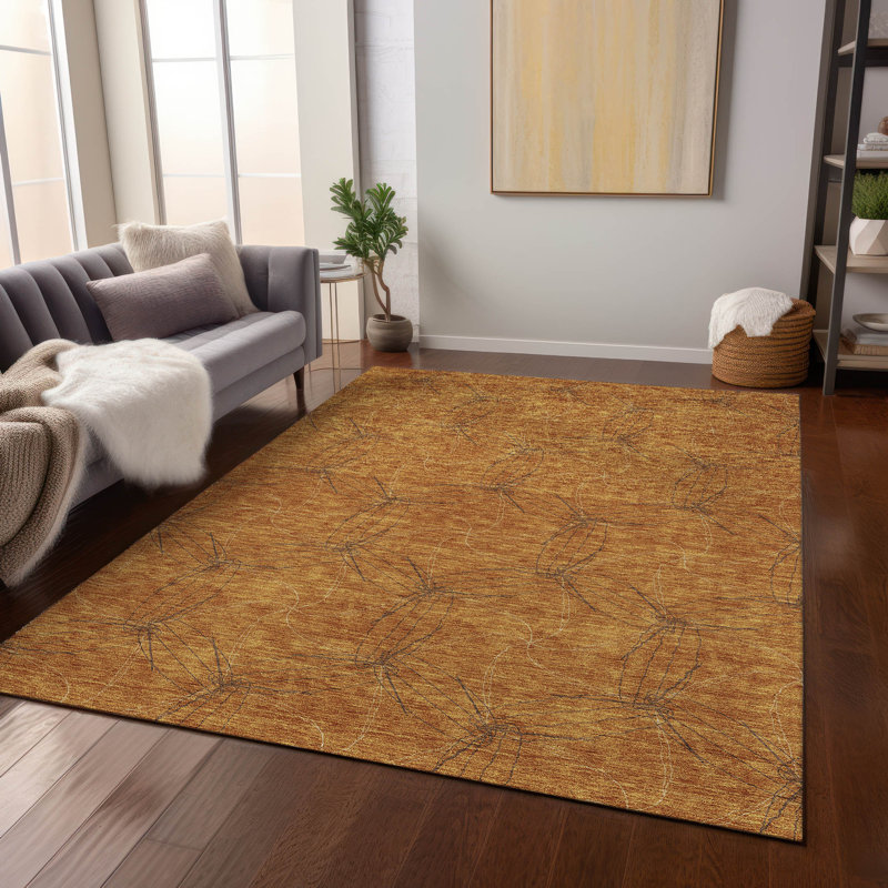 Chayden Washable Abstract Indoor / Outdoor Rug, Rectangle 10' x 14'