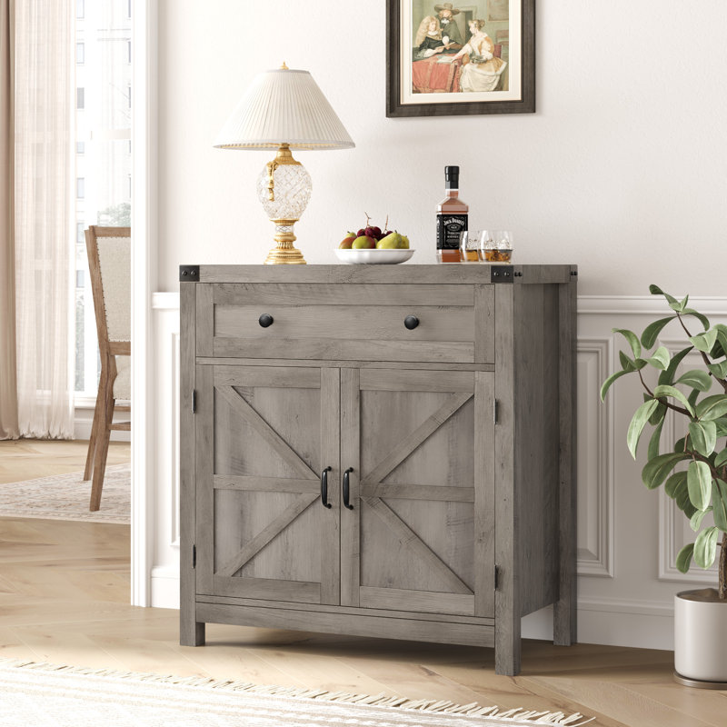 Buffet décoratif 2 portes Allencoe, gris