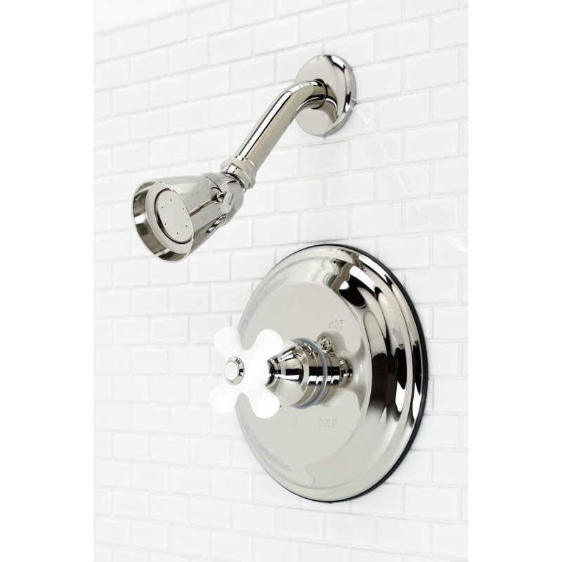 Robinet de douche à pression équilibrée Kingston, Nickel poli