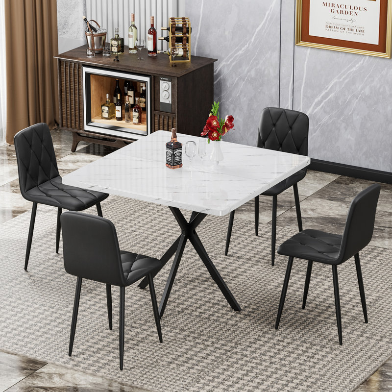 Upholstered Bar Stools Set of 4