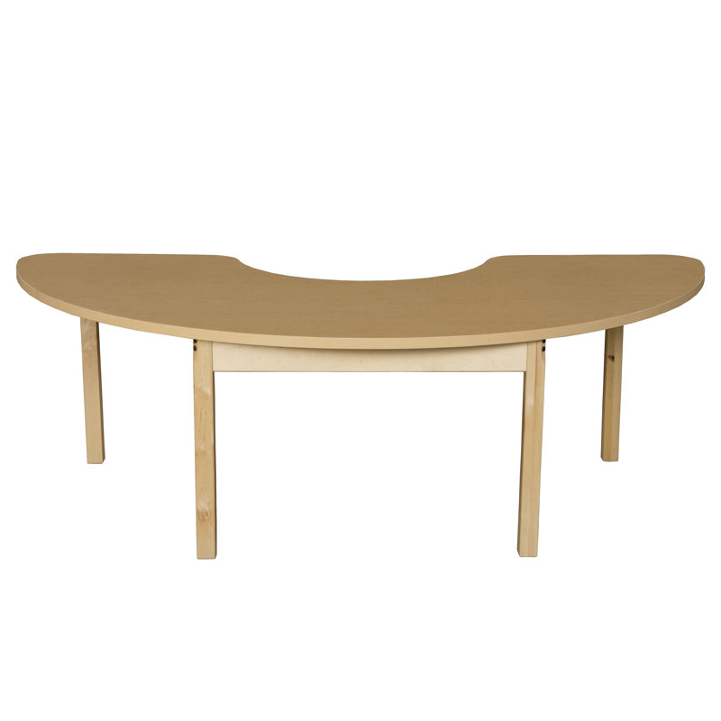 Table d'activité demi-cercle, H 23 po x l 22 po x L 64 po