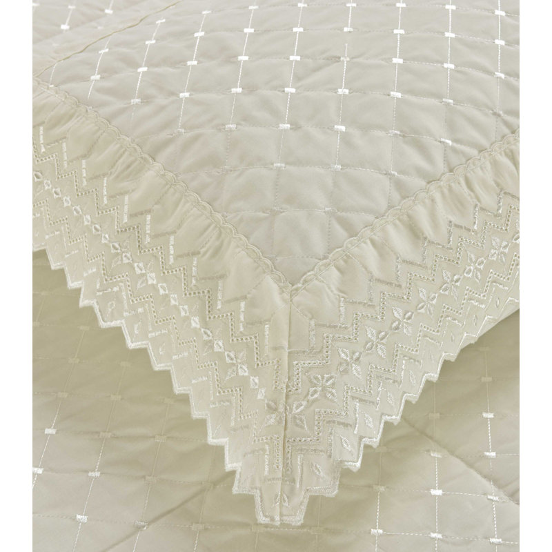 Ranier Cotton Blend Bedding with Pillowcases, Ivory, Super King Duvet Cover  + 2 Standard Pillowcases