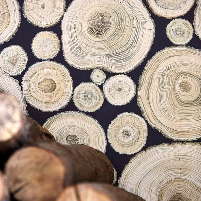 Alnwick Logs Wallpaper, Ash
