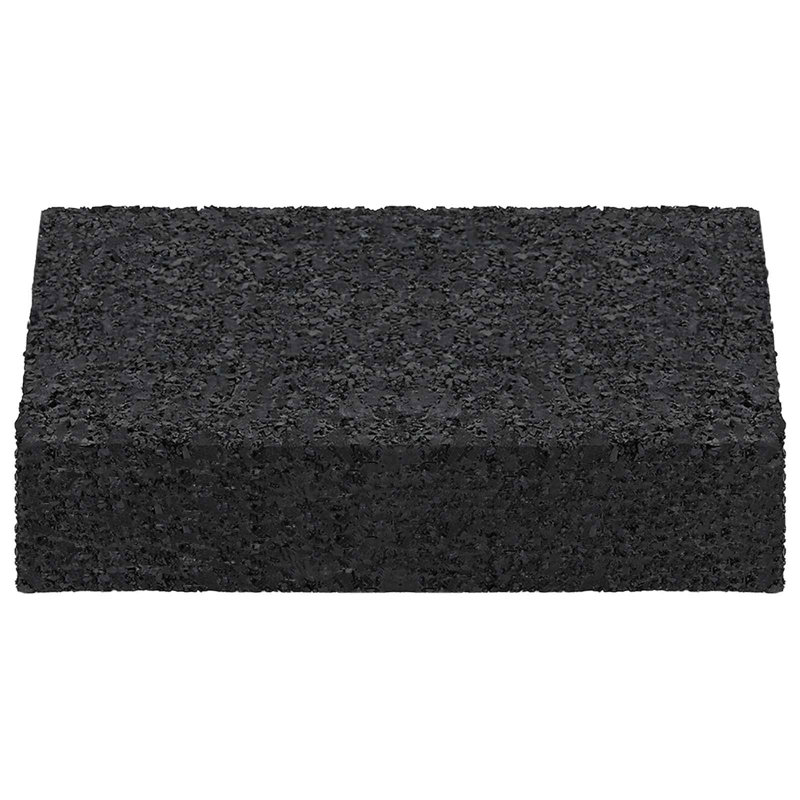 Vidaxl Rubber Pad Black Rubber Minimalist Office Non-Slip Square Durable