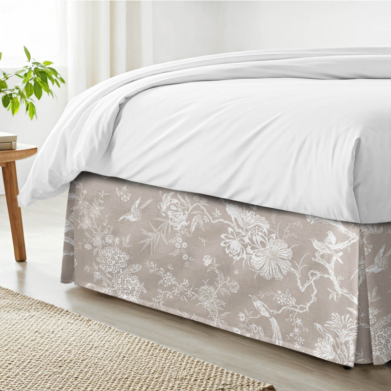 Elwood Natural Cotton Bedskirt, California King, 15"