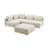 Tov Furniture Hangover Cream Performance Linen 4-Piece Modular Chaise Sectional-585026305