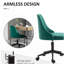 Chaise de bureau d'ordinateur en velours pivotant en forme de feston pour bureau à domicile ou chambre à coucher-415186386