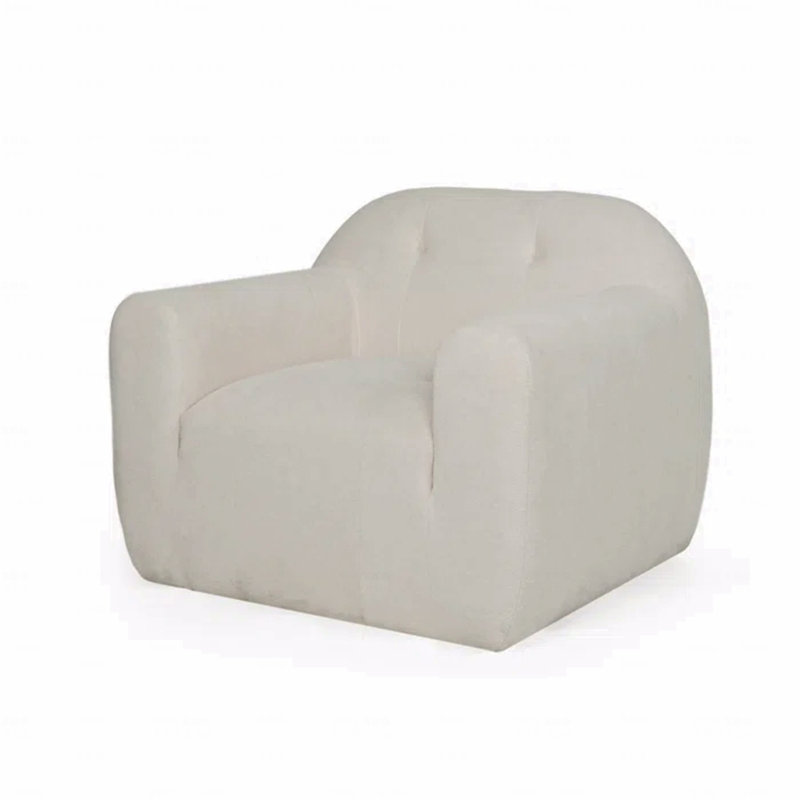 Fauteuil d'appoint Club Basic, Tissu blanc