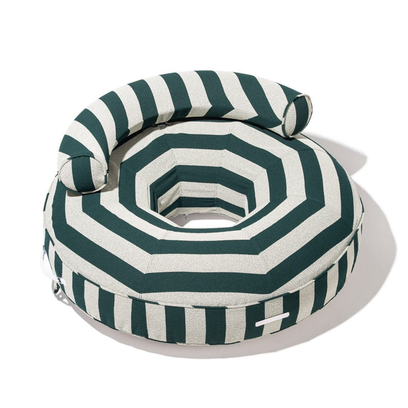 Canvas Pool Ring, Terry Green Stripe