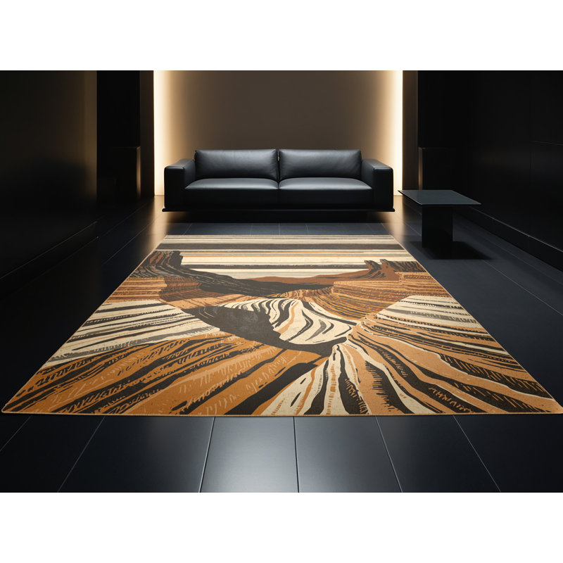 Tapis brun doux moelleux Tonnele Country, 2 x 5