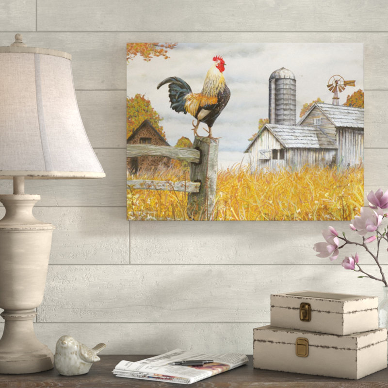 « down on the farm ii »-impression sur toile, Toile tendue, H 24 po x l 32 po x P 2 po