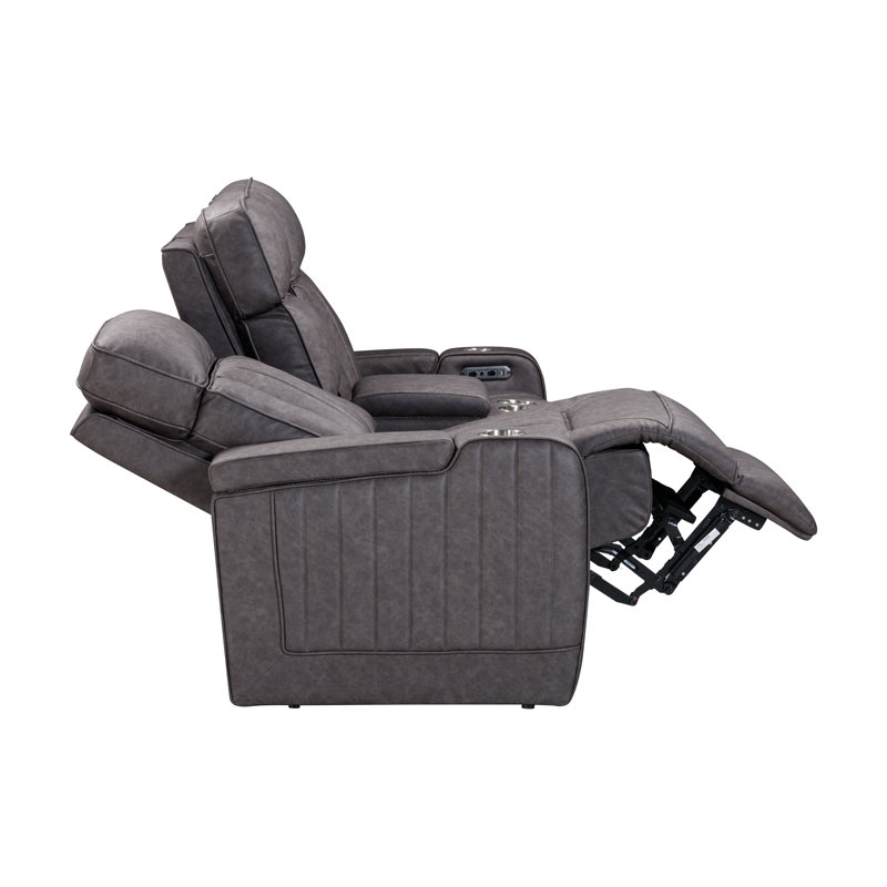 Causeuse inclinable électrique, Polyester gris