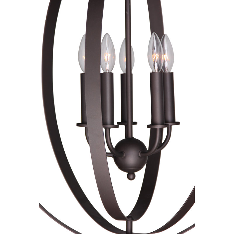 Lando 5 - Light Globe Chandelier, Bronze