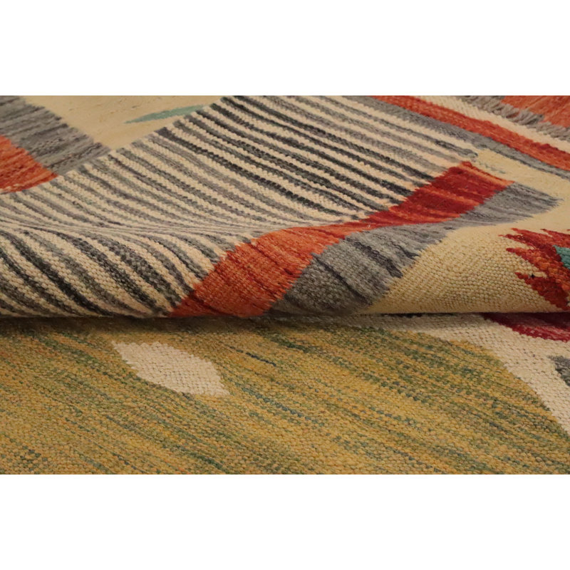 Geometric Kilim Flat Weave Area Rug 8x10