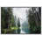 Lake  River Landscape " Fall Green Forest with Lake Reflection " Graphic Art Print-93629566-93629560