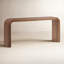 Wynne 65" Wide Mindi Wood Console Table, Medium Brown