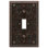 Filigree 1 - Gang Toggle Light Switch Standard Wall Plate